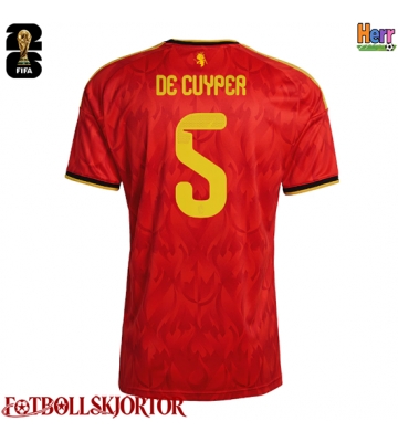 Belgien Maxim De Cuyper #5 Hemmatröja VM 2026 Kortärmad